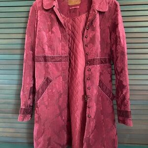 Free People Elegant Pink Floral Women's Coat